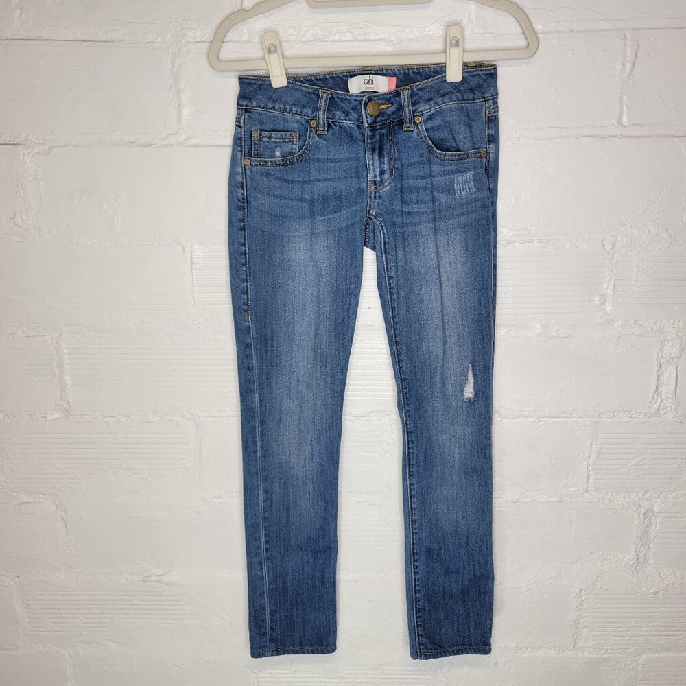 Cabi Women's Size 00 Jeans Slim Boyfriend Distressed